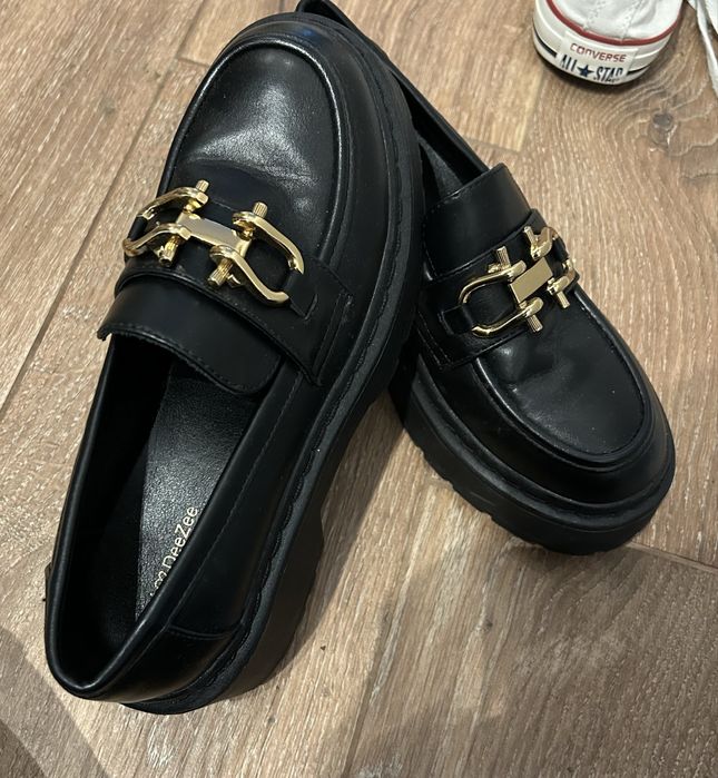 Mokasyny czarne Deezee r.38