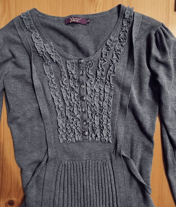 Brązowa/szara sukienka