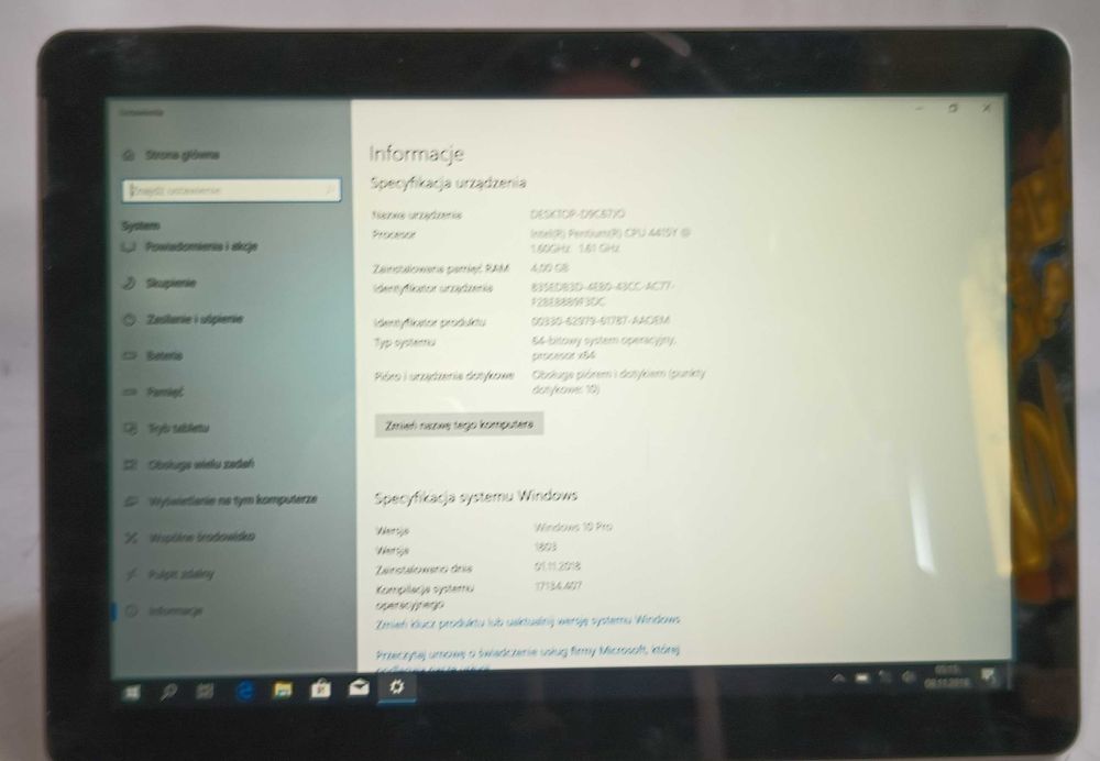 Tablet Microsoft Surface Go 1824 10" 4 GB / 64 GB srebrny [TAB34]