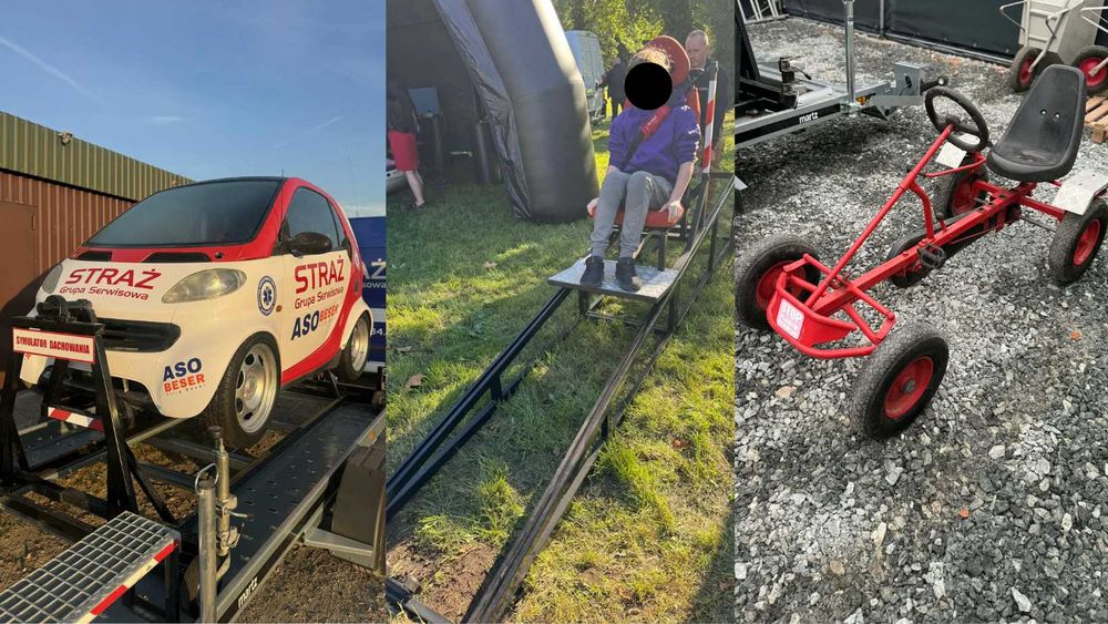 Sprzedam symulator dachowania / symulator zderzeń / gokart + alkogogle