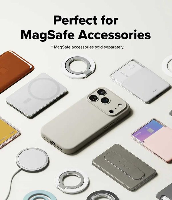 Чехол Ringke Silicone Magnetic для iPhone 17 Pro Max Stone