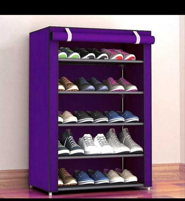 Складной тканевый полка-шкаф стеллаж для обуви Shoe Cabinet на 5 полок