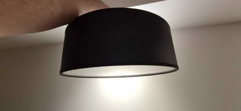 Plafon czarny 38 cm