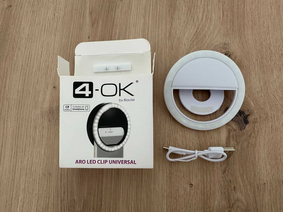 Aro LED Ring Light Universal com Clip – Iluminação para Telemóvel