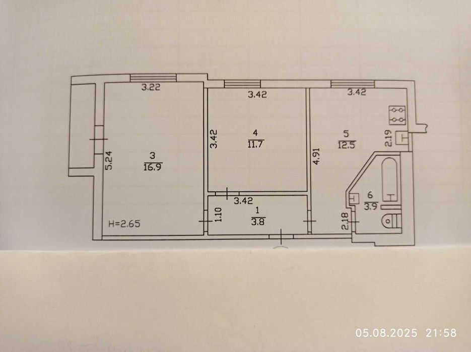 Продажа 2 ком.квартиры  5/16 Северная Салтовка 5 , Соборности Украины