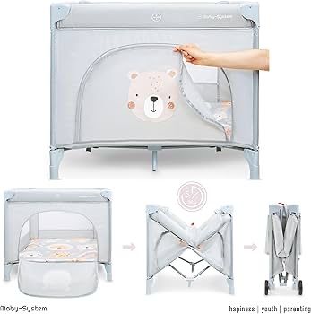 Składany kojec, łóżeczko turystyczne dla dzieci z materacem