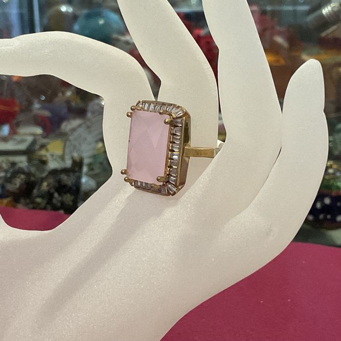 Anel prata banho ouro medi,16 mm