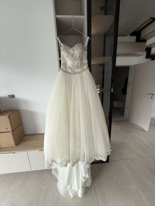 Suknia ślubna Justin Alexander 36 ivory/silver PO CZYSZCZENIU