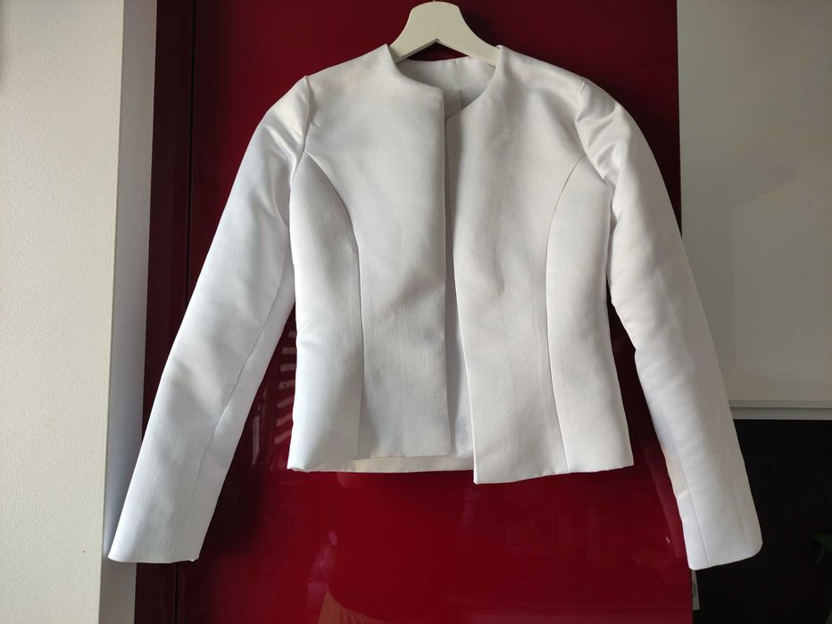 Żakiet ślubny biały r. 36