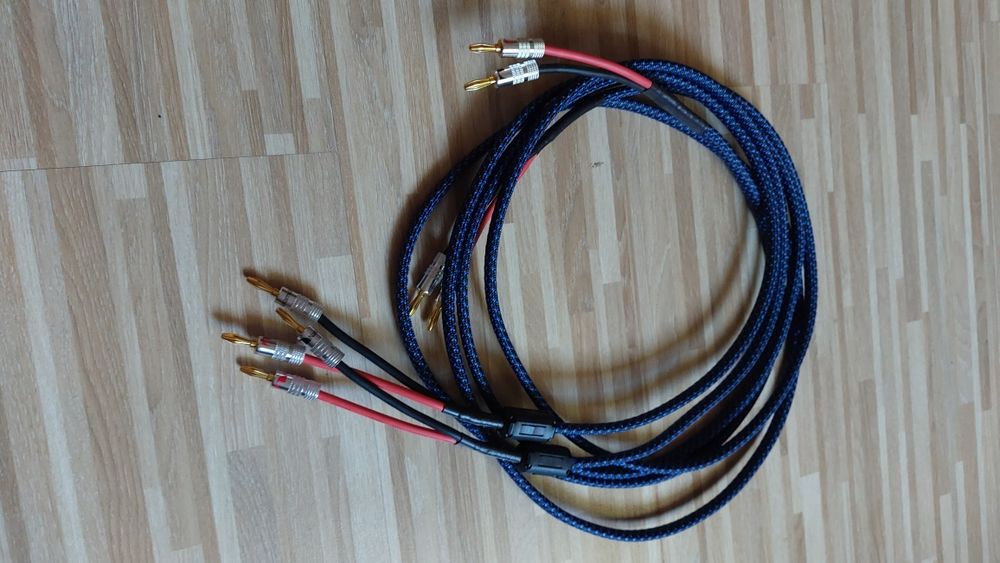 Kable głośnikowe 2x2.5m/2x4mm Nakamichi,feryt.