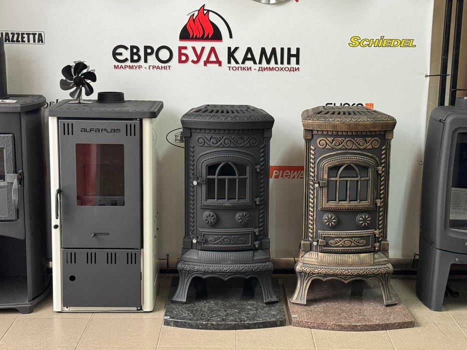 Чавунні, сталеві камінні топки, комплектуючі, монтаж