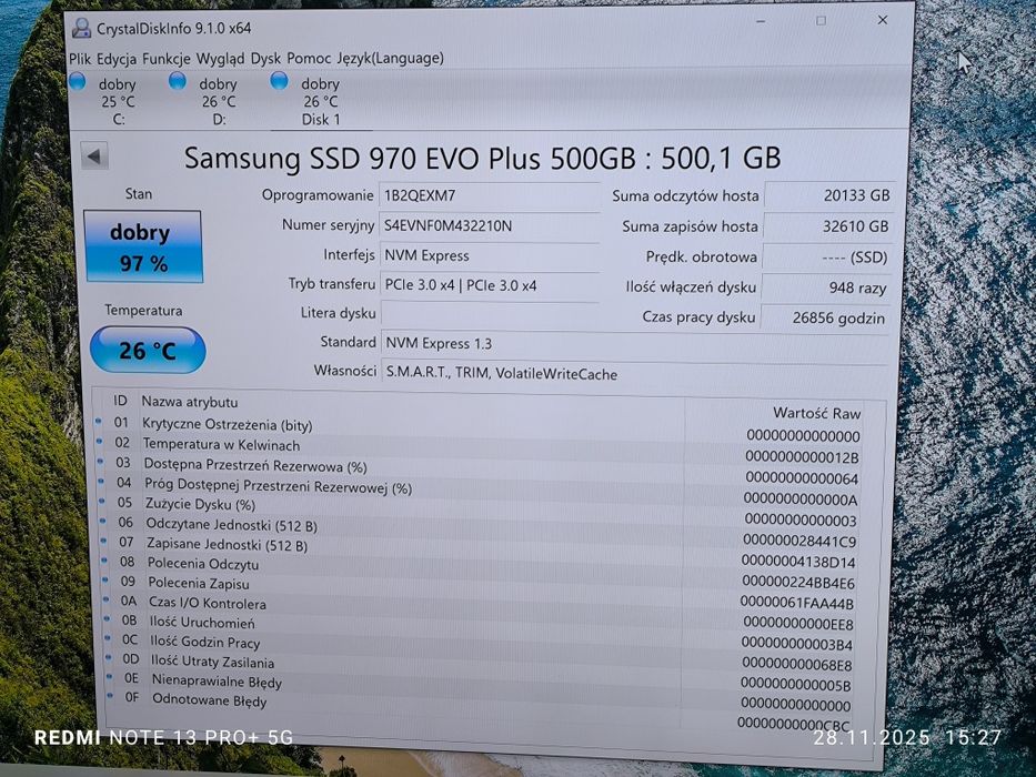 SSD Samsung 970EVO Plus 500GB M.2 NVMe