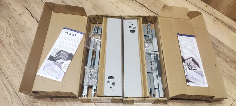 Prowadnice do szuflad modern box push to open, niskie,2 sztuki