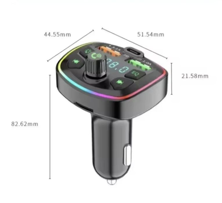Transmiter FM podwójne ładowanie USB