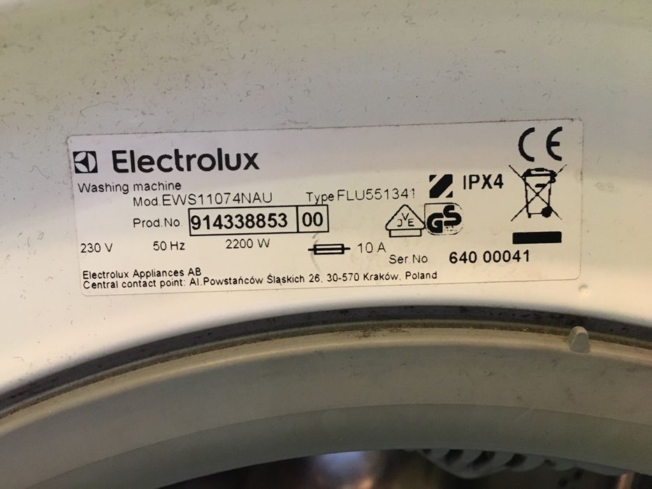 Panel przedni z elektroniką do Pralki Elektrolux 7 maxx np.: EWS 11074
