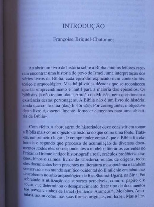 A Bíblia; Lugar da História - Françoise Briquel-Chatonne