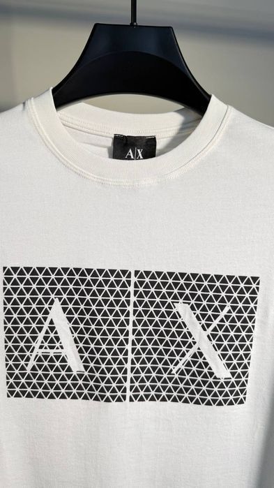 SALE чоловіча  мужская  футболка Armani Exchange розмір S-XXL Чорний  та білий