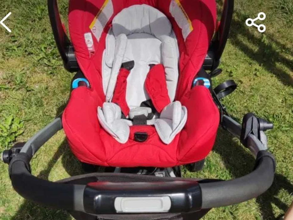 Wózek dziecięcy GRACO 3w1 czerwony + fotelik + akcesoria .Zadbany