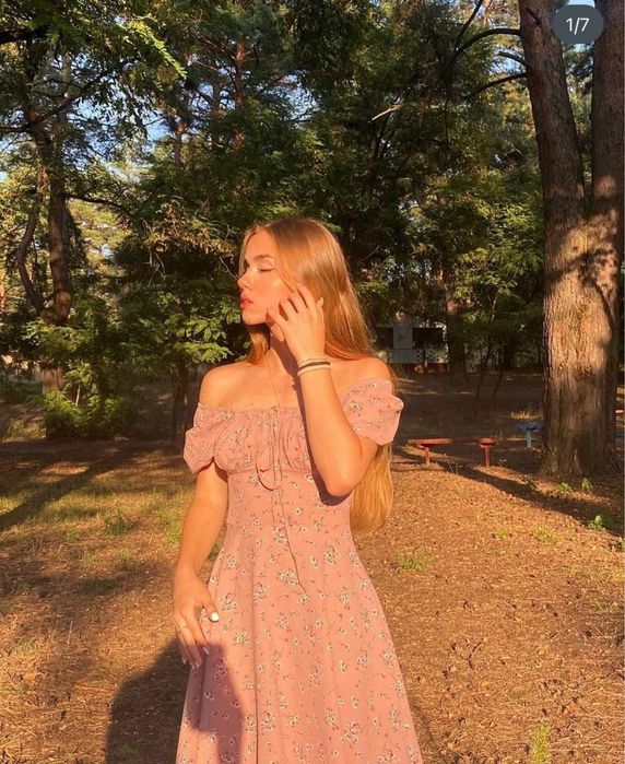 Летнее платье цветочный принт