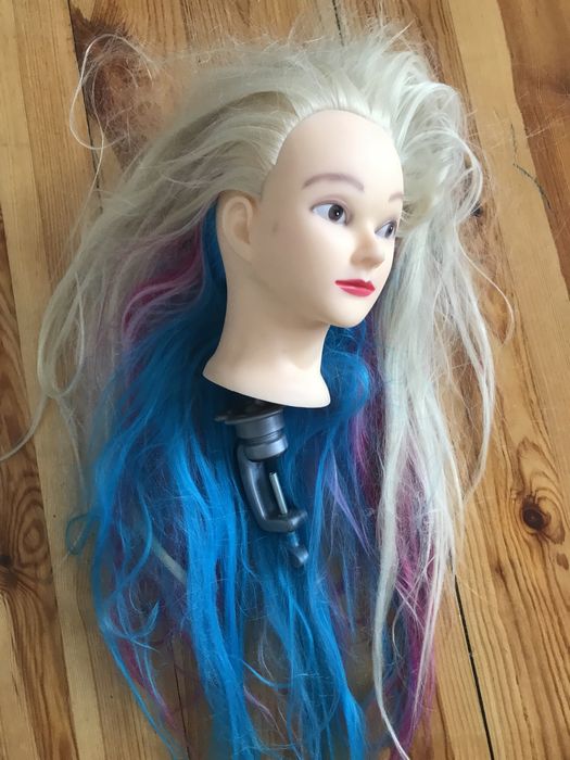 głowa główka do nauki do przykrecania do blat fryzjerstw dlugie wlosy