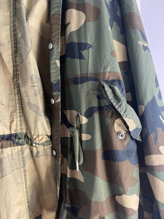 męska kurtka parka - kolor panterka Pull Bear