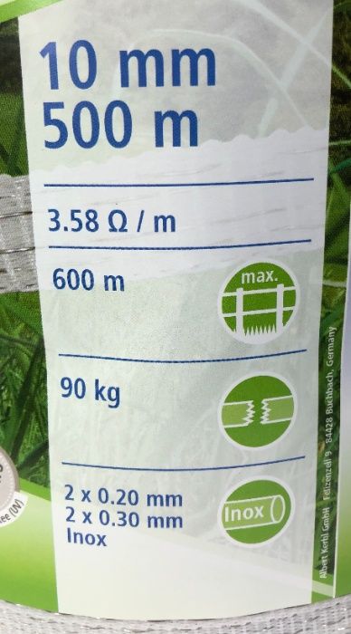 Taśma do ogrodzenia pastucha classic 500m 10mm biała