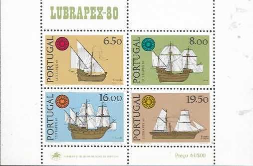 1980 - BLOCO dos CTT nr 33 - LUBRAPEX 80- Filatelia - Selos