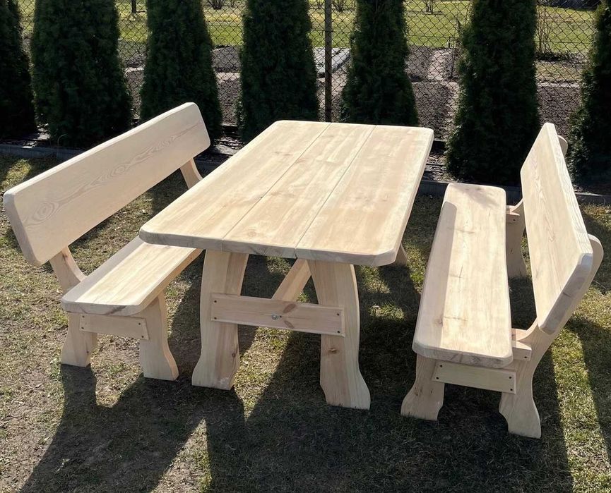 Drewniany Komplet Mebli Ogrodowych Na Lata Najlepsza Jakość