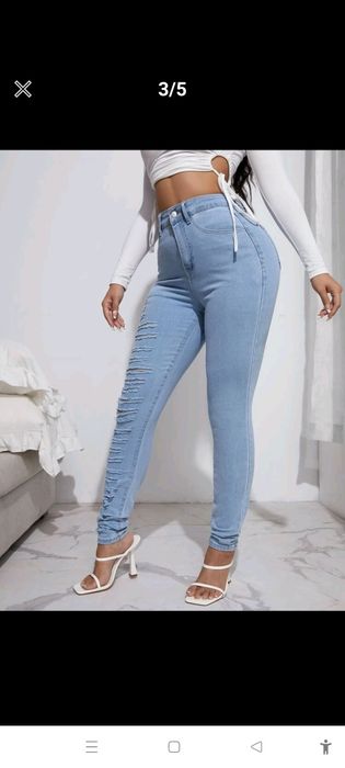 NOWE Spodnie wysoki stan m/l