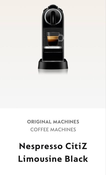 Máquina de café Nespresso CitiZ Limousine Black