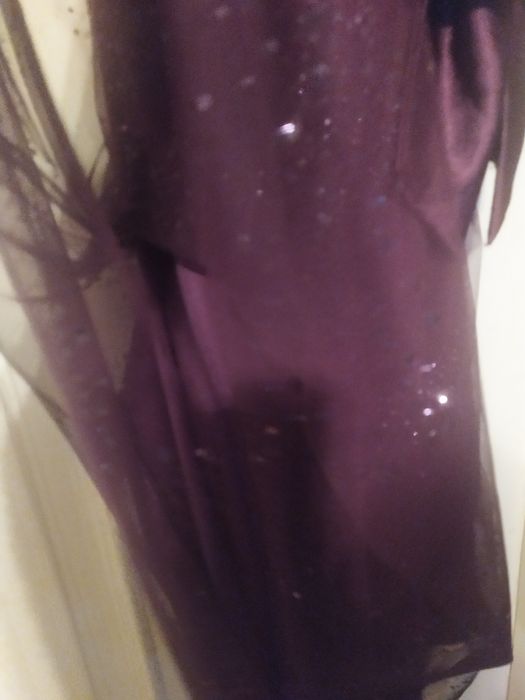 Sukienka śliwkowa piękna ,wesele, rozm40-42