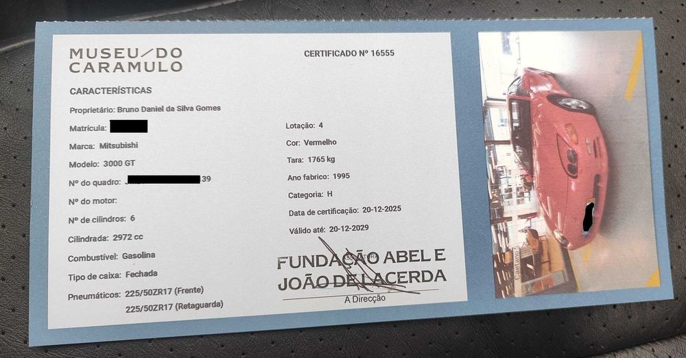 Mitsubishi 3000GT VR-4 1995 | LHD | Certificado Museu do Caramulo