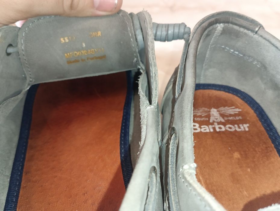 Идеальные Топ-Сайдеры Barbour 42р Нубук Мокасины