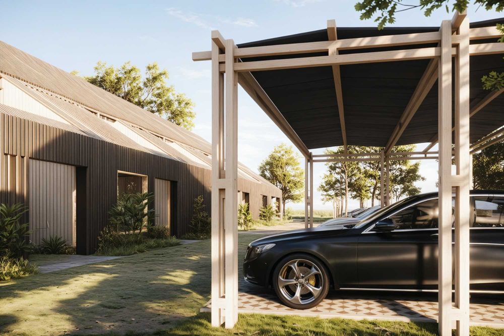 Pérgolas solares de design, para pátios, estacionamentos