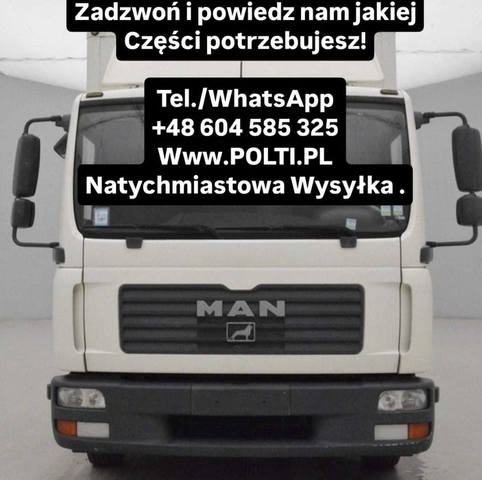 Części MAN TGL TGM Euro 4,5,6 8.180 8.210 12.240 12.250 12.290 Wysyłka