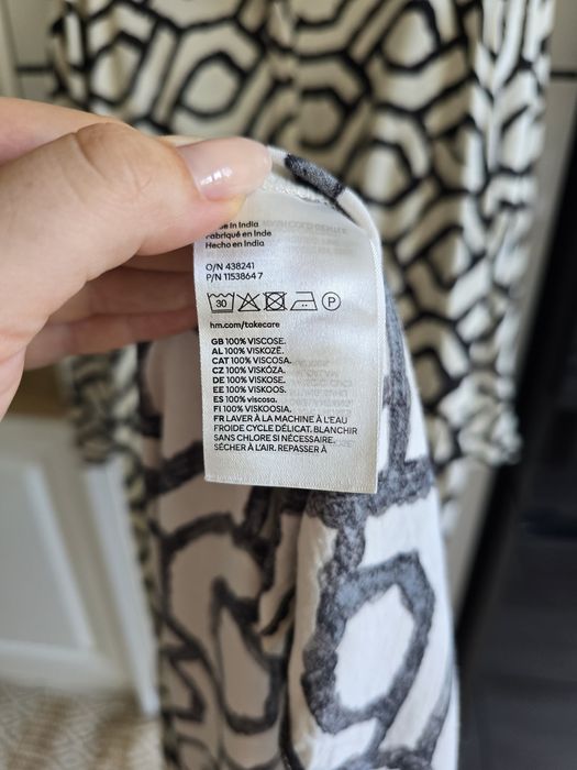 Sukienka maxi H&M wiskoza XL szmizjerka przewiewna letnia plus size