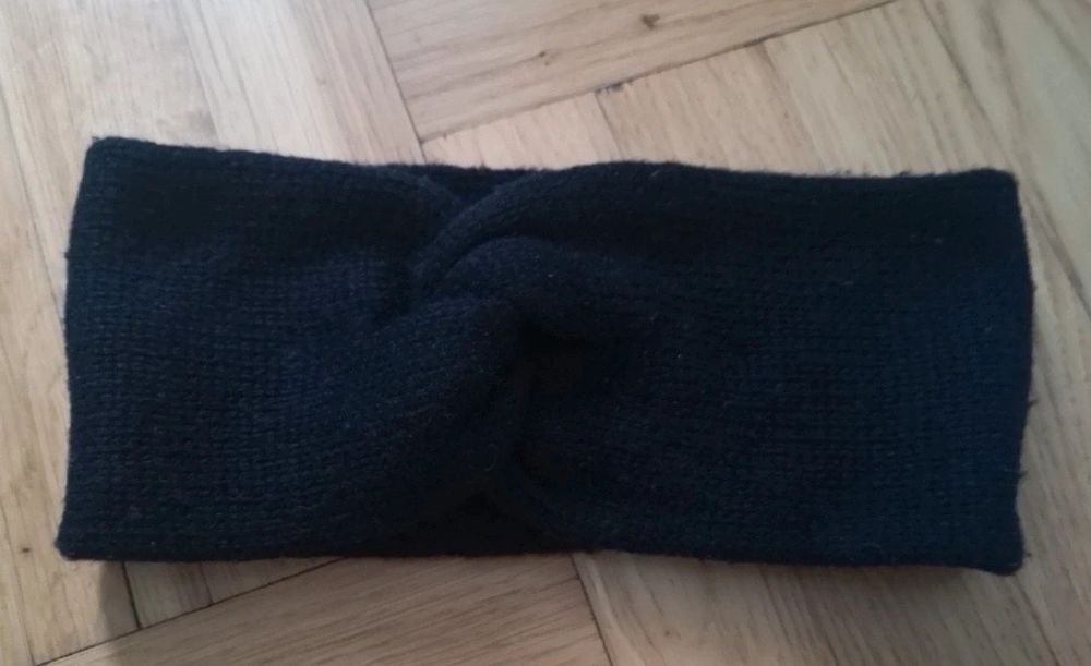Opaska czarna H&M rękawiczki one size czarne