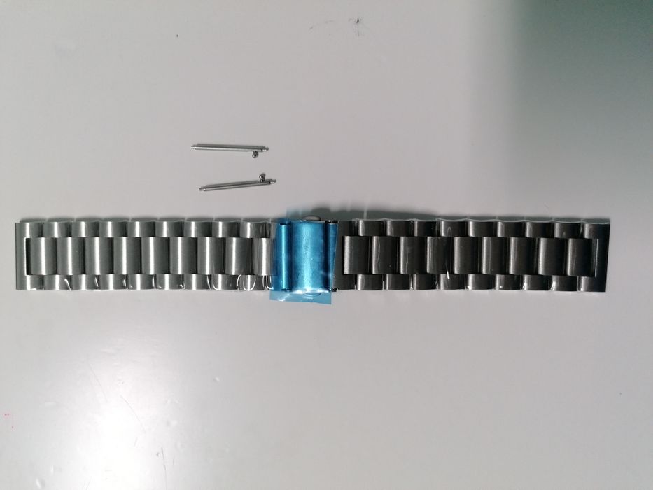 Bracelete smartwatch/relógio prateada aço inoxidável 20mm