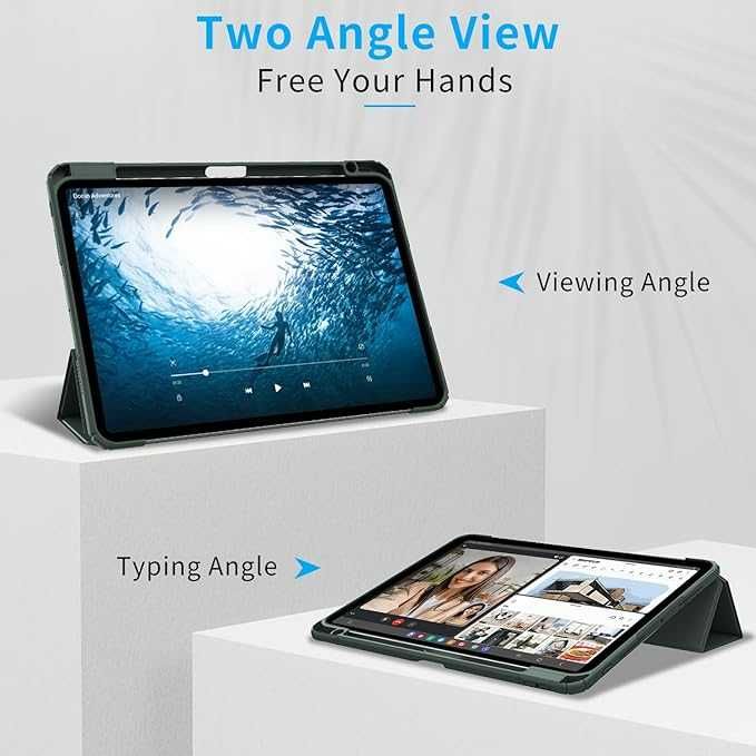 Etui iPad Pro 11 M4 2024 Patamiyar + Uchwyt na Pencil Zielone