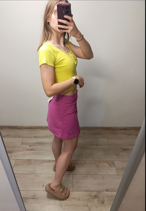 Crop top damski House S 36 limonkowy żółty