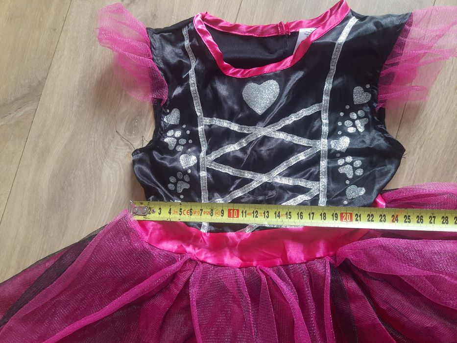 Sukienka 98 strój wróżka czarownica czarodziejka wiedzma kot