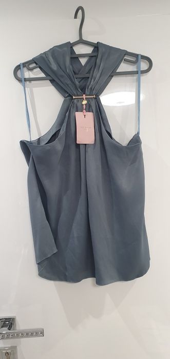 Bluzka na ramiaczkach z wiskozy Ted Baker nowa oryginalna xl
