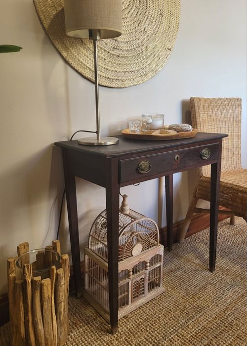 mesa, consola, secretaria, vintage, retro, rustico