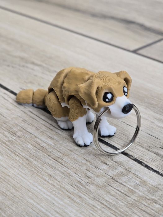 Figlarny Breloczek Pies - 3D - Brelok Druk3d fidget Keychain