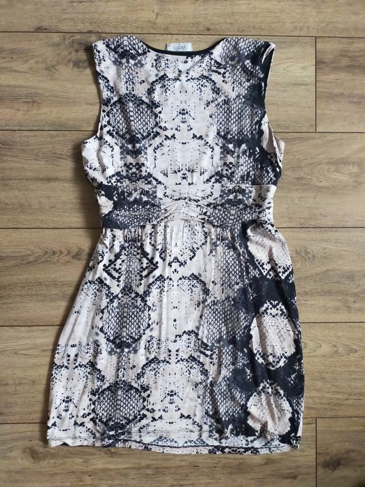 Sukienka  M L wężowy wzór print 38 / 40 Wallis Petite
