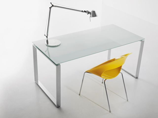 Secretária em Vidro fosco 1800x800x750mm Nova