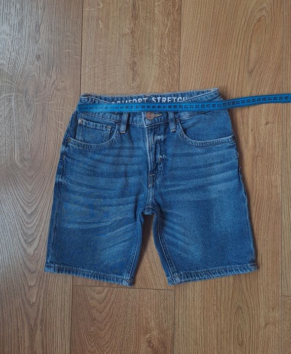 Летние синие джинсовые шорты для девочки/футболка майка топ