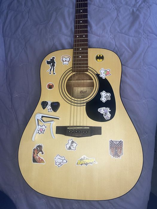 Акустическая гитара Cort AD810 OP + каподастр и медиаторы