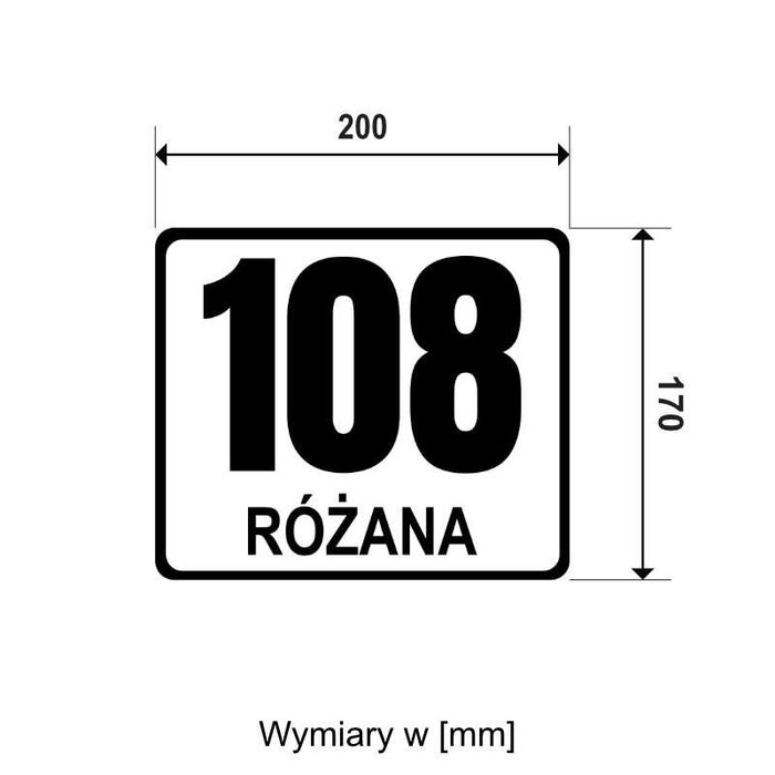 Naklejka na kosz na śmieci, śmietnik, numer domu i ulica -RÓŻNE KOLORY