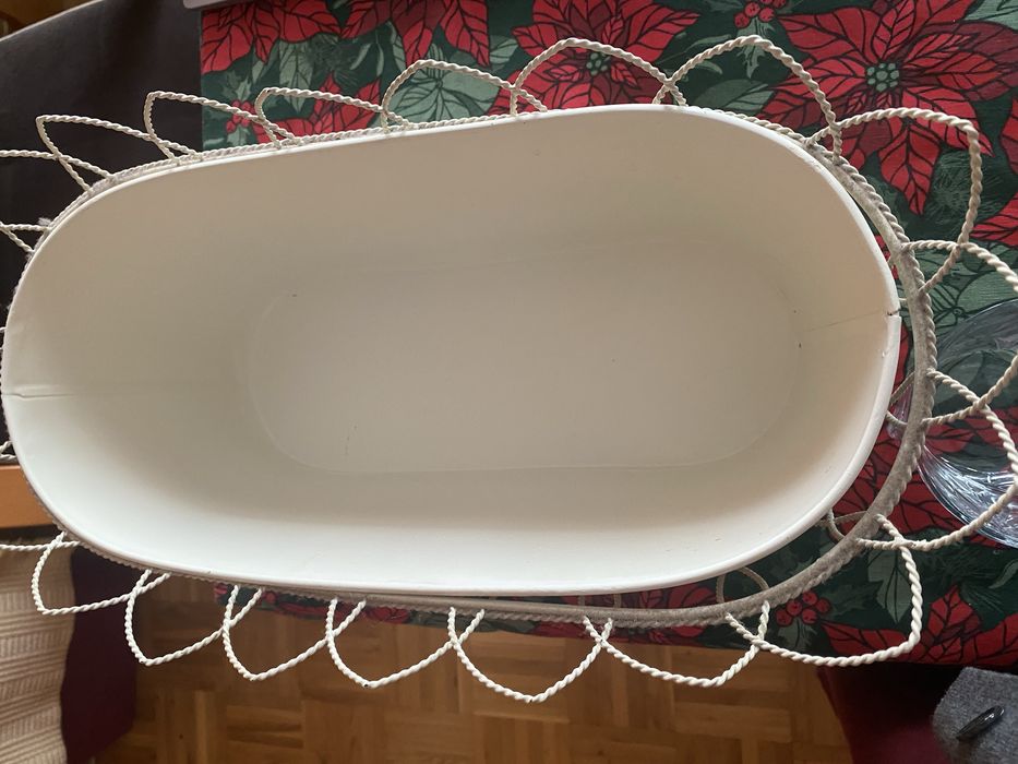 Oslonka doniczka koszyk vintage decoupage